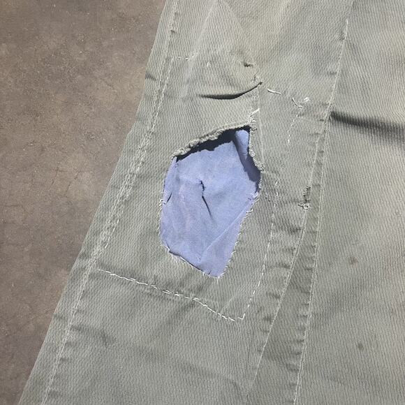 Vintage 50s Green Sanforized Sail Cloth Cotton Chinos 26x30 - Picture 2 of 6